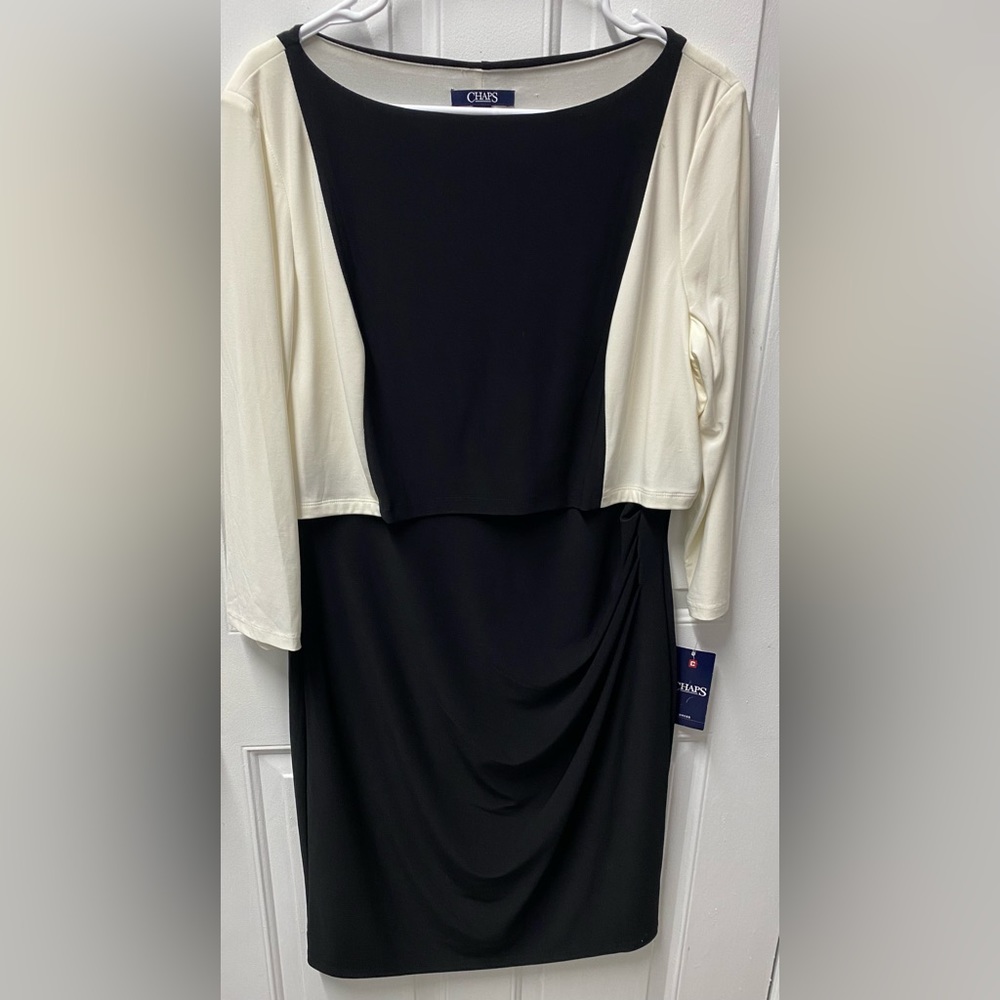 Black and White Chaps Dress XL NWT